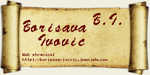 Borisava Ivović vizit kartica